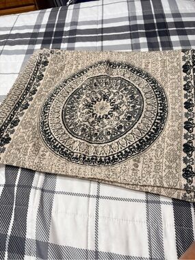 Beige and Black Medallion Decorative placemats